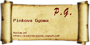 Pinkova Gyoma névjegykártya